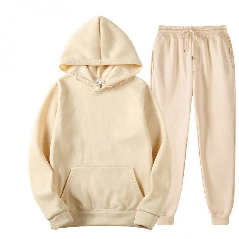Conjunto de sudadera y pantalón con forro polar y capucha Monos