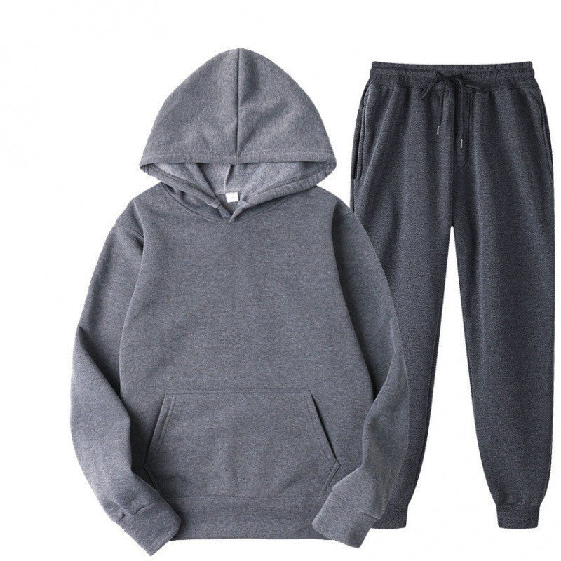 Conjunto de sudadera y pantalón con forro polar y capucha Monos
