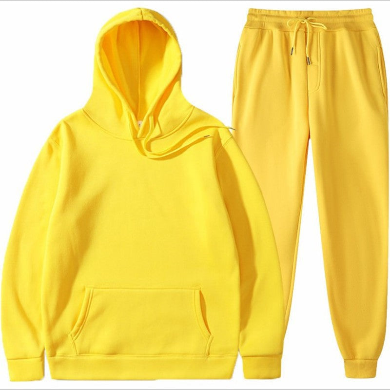Conjunto de sudadera y pantalón con forro polar y capucha Monos