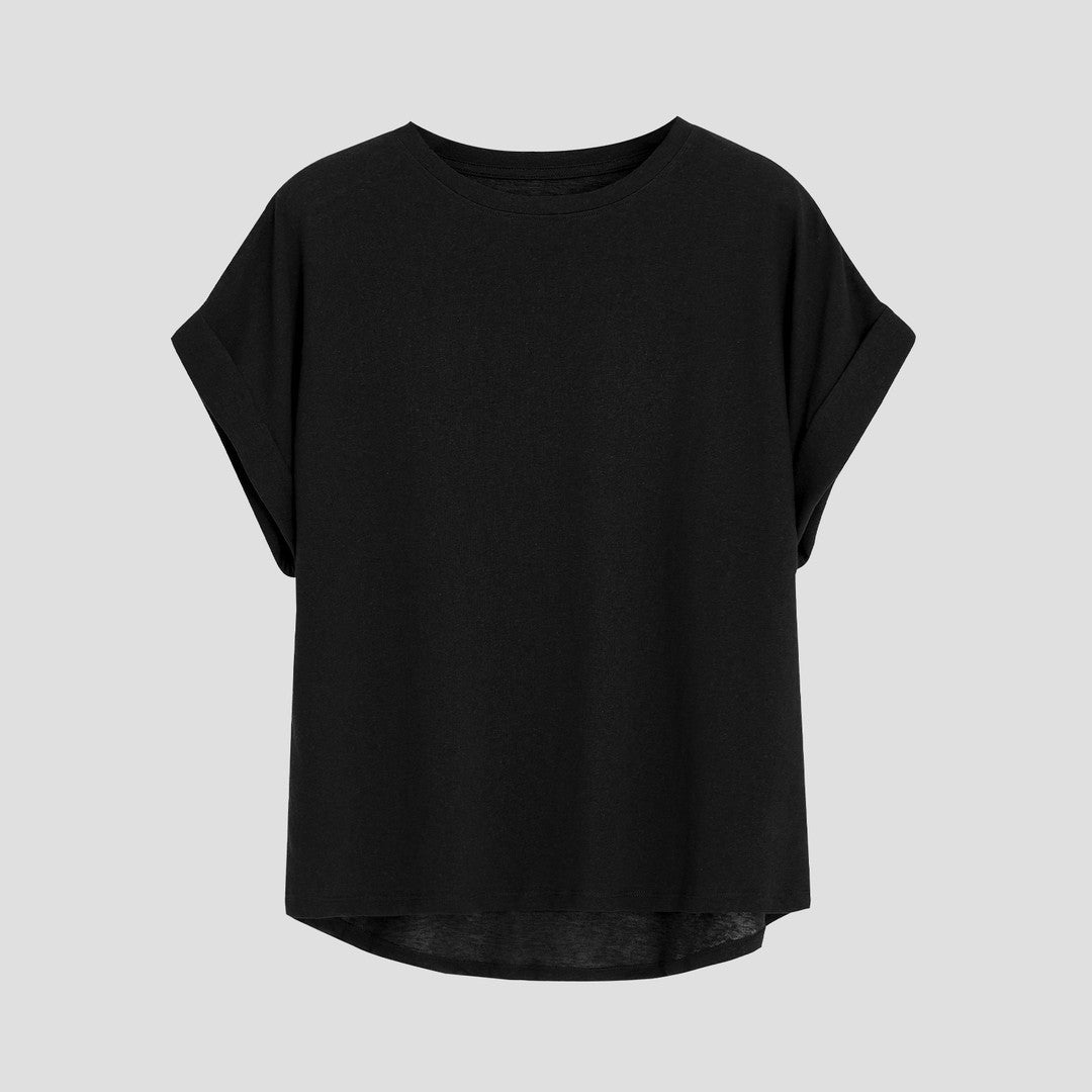 Mono Women's Cotton Linen Short Sleeve T-Shirt